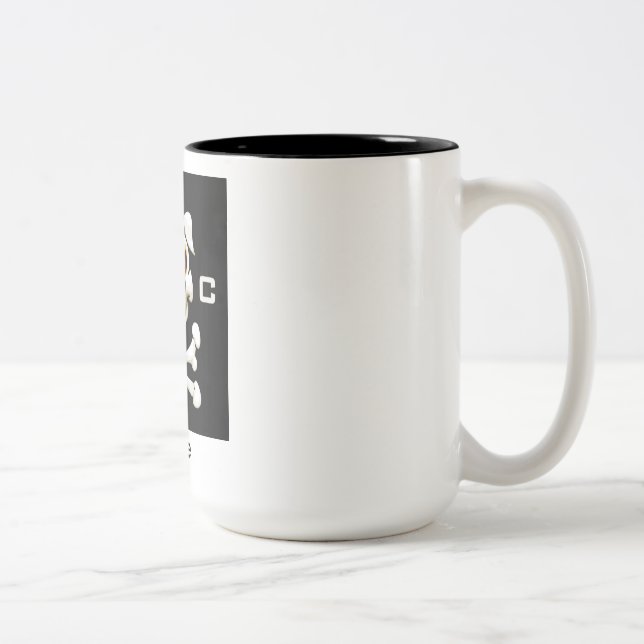 Taza Bicolor ¡Cerdos colectivos! café (Derecha)