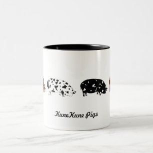 Taza Bicolor Cerdos de KuneKune