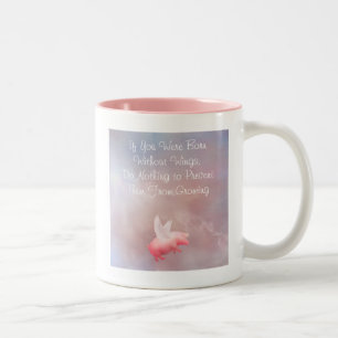 Taza Bicolor Cerdos voladores cultivan tus alas