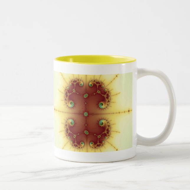 Taza Bicolor Cerebro - Fractal Mug (Derecha)