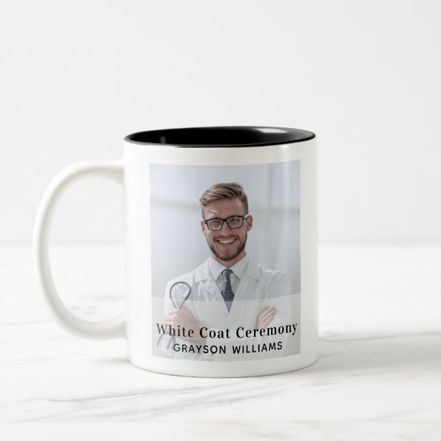 Taza Bicolor Ceremonia de Abrigo Blanco Foto médica Año (Izquierda)