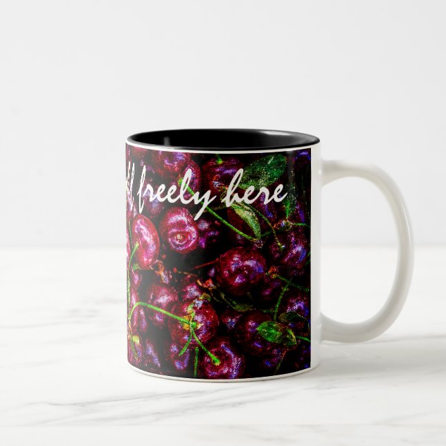 Taza Bicolor Cerezas (Derecha)