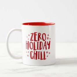 Taza Bicolor Cero vacaciones chill purpurinas Navidades rojos g