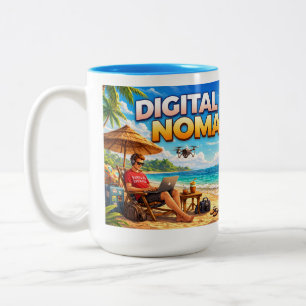 Taza Bicolor Cervecería Digital Nómada