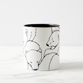 Taza Bicolor Cerveza de oso polar, mamada de vidrio, madre y ca