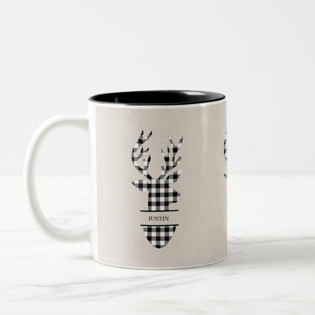 Taza Bicolor Cerveza negra y blanca neutra (Izquierda)