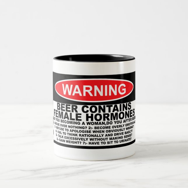 Taza Bicolor Cerveza sexista (Centro)