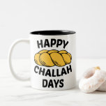Taza Bicolor Challah Bread, Chanukah, Happy Challah Days<br><div class="desc">Pan de Desafío, Chanukah, Feliz Días de Desafío, Hanukkah, Feliz Hanukkah, Judío, Regalo Judío, Judío, Chanukah, Happy Challah Days, hanukkah, new, trendy, judías, judía, jewish, vacaciones, fiestas felices, parodia, humorístico, divertido, divertido, feliz día del desafío, jaja, feliz hanukkah, channukah, menorah, suéter hannukah, chanukah, chanukkah, dreidelHappy Challah Days Baseball, , ...</div>