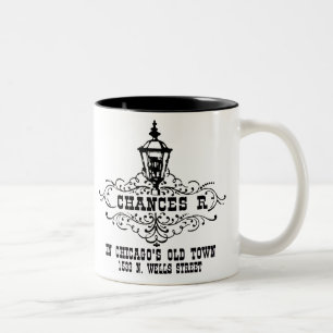 Taza Bicolor Chances R Restaurant, Chicago y Chicagoland