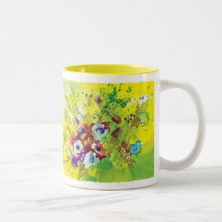 Taza Bicolor Chapoteo de la acuarela