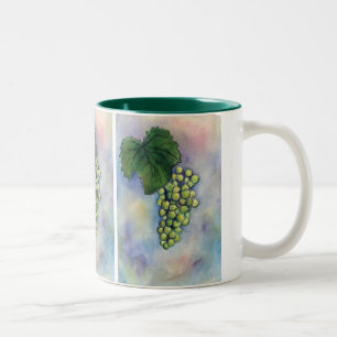 Taza Bicolor Chardonnay Wine Grapes Mug