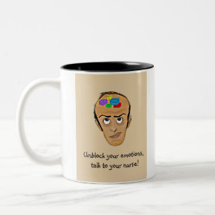 Taza Bicolor ¡Charla a su enfermera! - Psiquiatría