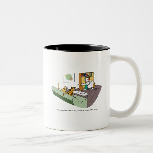 Taza Bicolor Charla de gato (Derecha)