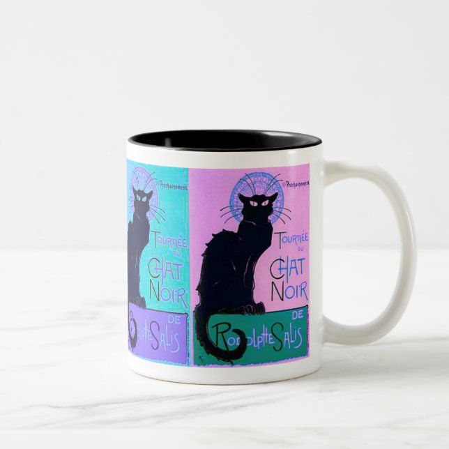 Taza Bicolor Charlas Noir (gatos negros) (Derecha)