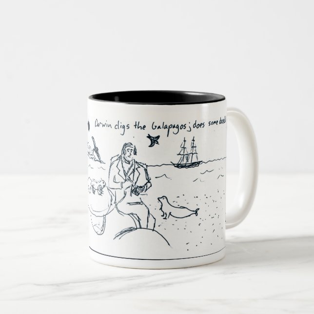 Taza Bicolor Charles Darwin 1 (Anverso derecho)