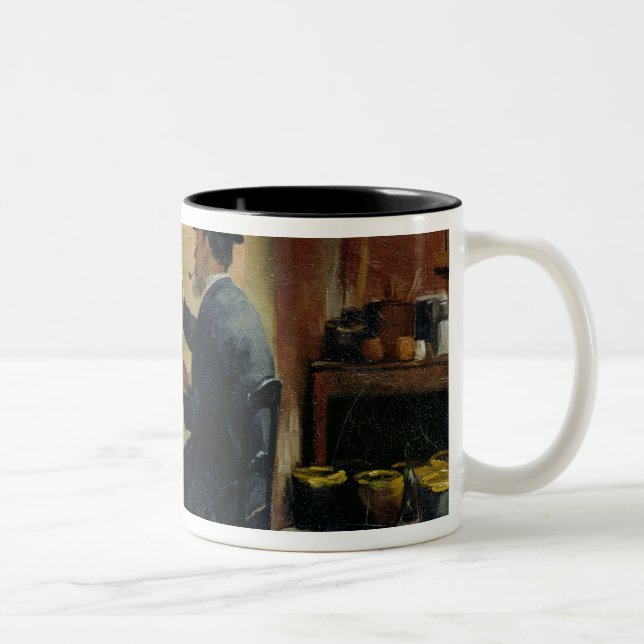 Taza Bicolor Charles Felipe Gevens, suegro del artista (Derecha)