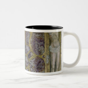 Taza Bicolor Charles IV en el rezo, la Virgen y Cristo de
