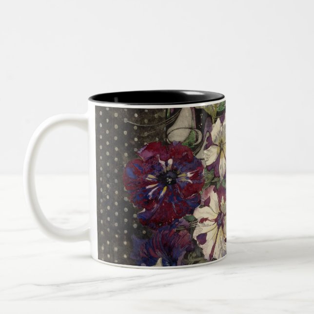 Taza Bicolor Charles Rennie MackMacintosh - Petunias (Izquierda)