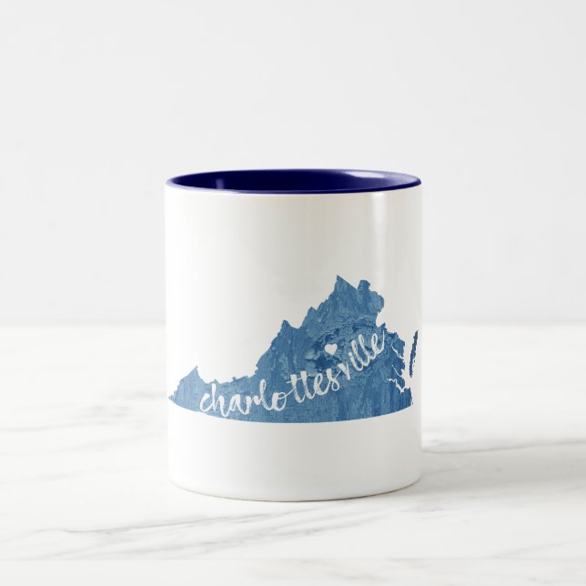 Taza Bicolor Charlottesville Virginia Wood Plaque (Centro)