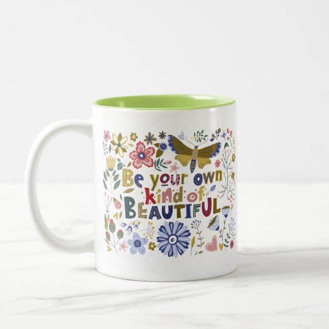 Taza Bicolor Charming Simple Message Delightful Nature Quote  (Izquierda)