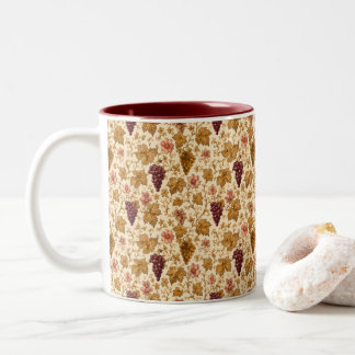 Taza Bicolor Château Bordeaux Botanical Grapes Mug
