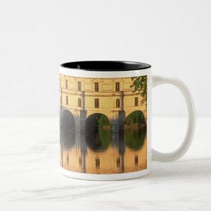 Taza Bicolor Chateau Chenonceau, River Cher, Loir-et-Cher,