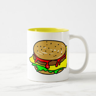 Taza Bicolor cheeseburger