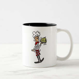 Taza Bicolor Chef italiano con camisetas y regalos de espagueti
