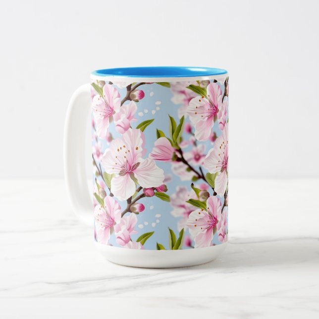 Taza Bicolor    Cherry Blossom (Anverso izquierdo)