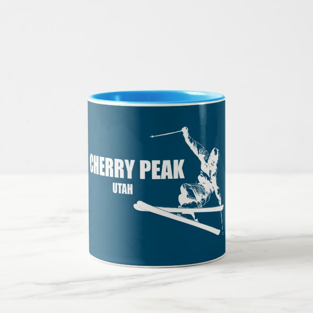 Taza Bicolor Cherry Peak Resort Skier (Centro)