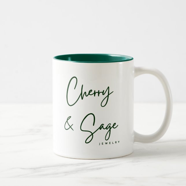 Taza Bicolor Cherry & Sage Jewelry Mug (Derecha)