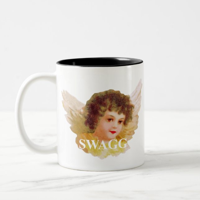 Taza Bicolor cherub de angel de swagg (Izquierda)
