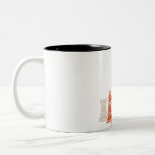 Taza Bicolor Chess Lover Regalo de jaque mate de ajedrez