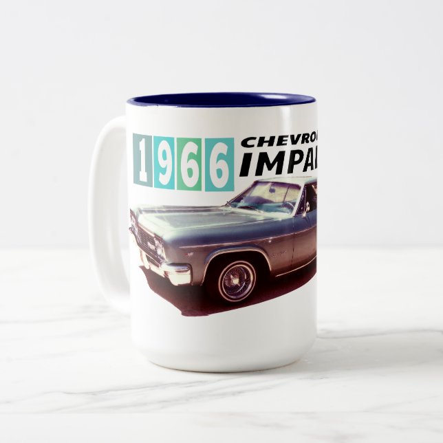 Taza Bicolor Chevrolet Impala 1966 (Anverso izquierdo)
