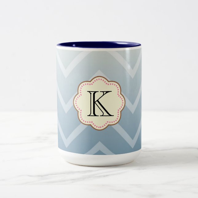 Taza Bicolor Chevron blanco cielo (Centro)