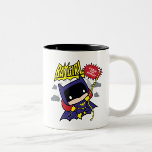 Taza Bicolor Chibi Batgirl Preparado Para La Acción