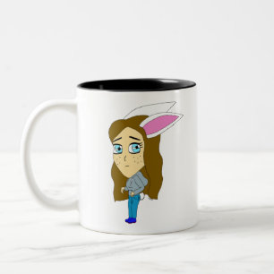 Taza Bicolor chibi bunnygirl