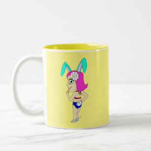 Taza Bicolor chibi bunnygirl