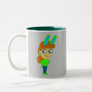 Taza Bicolor chibi bunnygirl