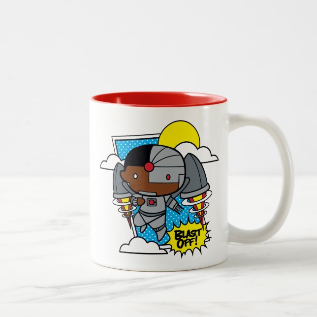 Taza Bicolor ¡Chibi Cyborg Blast! (Derecha)