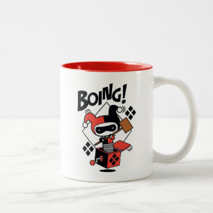 Taza Bicolor Chibi Harley-Quinn-In-A-Box Con Martillo