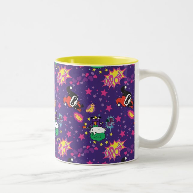 Taza Bicolor Chibi Joker and Harley Pattern (Derecha)