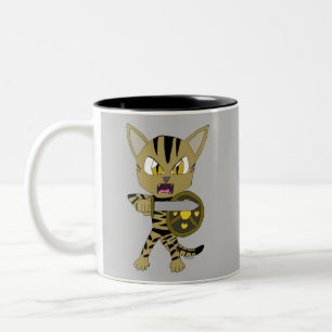 Taza Bicolor Chibi Warrior Cat