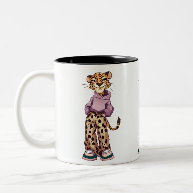 Taza Bicolor Chica adolescente tigre (Izquierda)