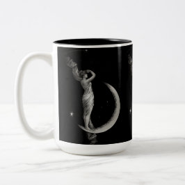 Taza Bicolor Chica Art Nouveau Moon