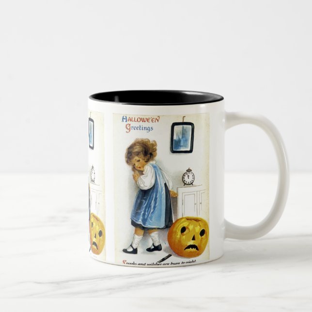 Taza Bicolor Chica con Jack o' Lantern (Derecha)