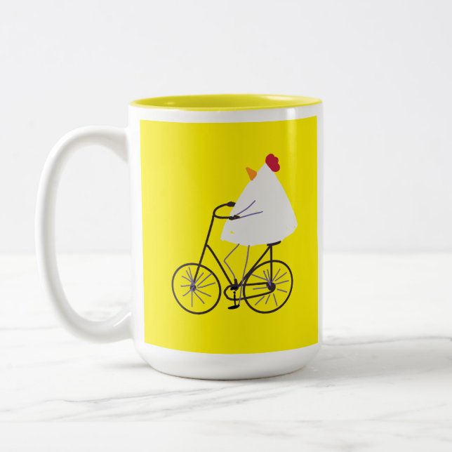 Taza Bicolor Chica de ciclismo fácil (Izquierda)