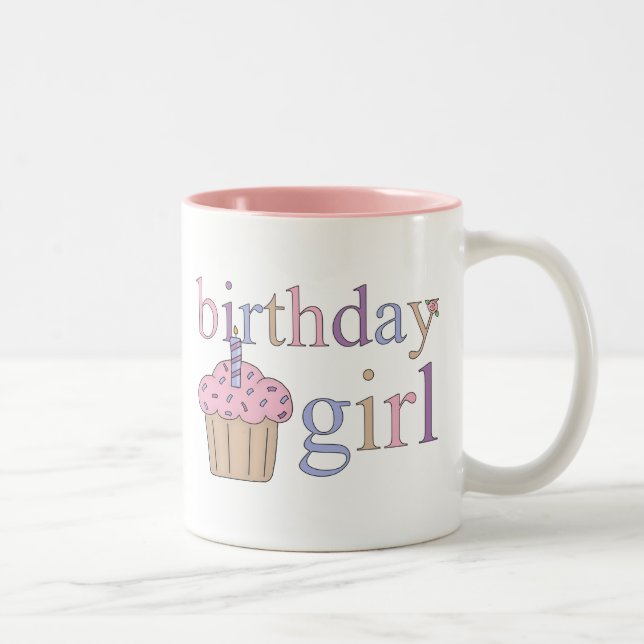 Taza Bicolor Chica de cumpleaños Mug (Derecha)