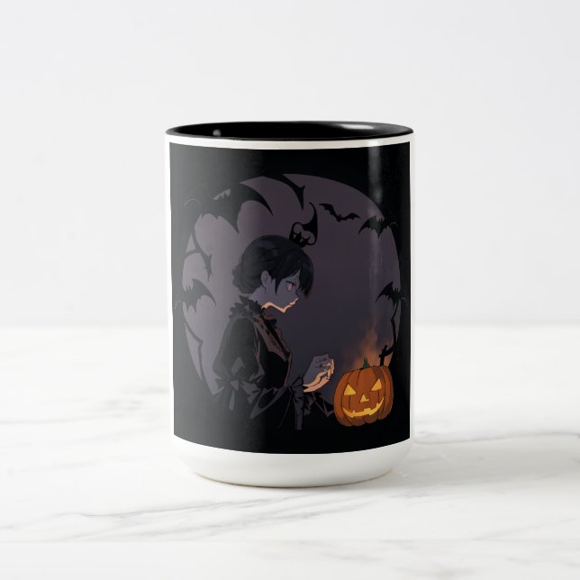 Taza Bicolor chica de halloween (Centro)