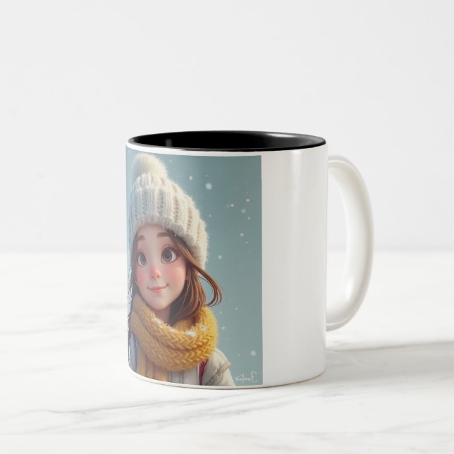 Taza Bicolor chica de invierno mug (Anverso derecho)